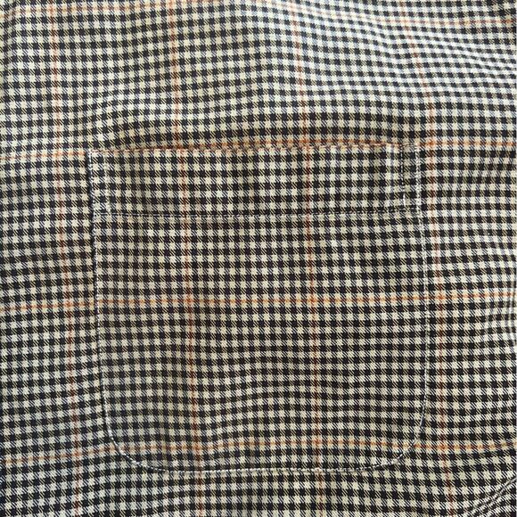Brooks Brothers 346 Mens Shirt Wool Blend Button Down Gingham Tan/Black Size XXL - Picture 3 of 10